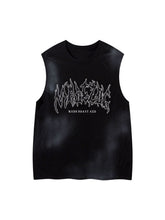 Letter Patchwork Gradient Tank Top Streetwear
