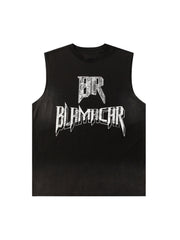 Phantom Letters BR BUMICAR Graphic Print Vest Streetwear