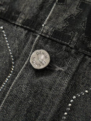 Retro Wasteland Rivet Denim Vest Edgy Streetwear Style