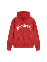 Star Letter Print Zipper Hoodie