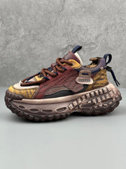 Stitching Letter Tire Sole Platform Sneakers Streetwear