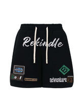 Retro Street Embroidered Drawstring Shorts