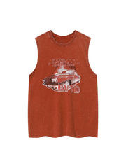 Street Racing Print Vest Streetwear