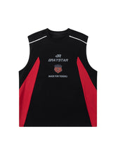 American Retro Patchwork Vest Streetwear