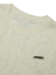High Street Worn Design Diamond Texture Vest Streetwear