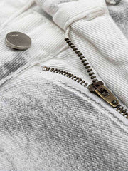 Hip Hop Aged Straight Leg Jeans Streetwear