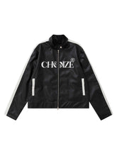 Monkey Monogrammed Leather Jacket Streetwear