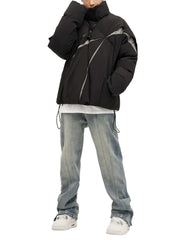 Oversize Deconstructed Cotton Jacket Streetwear