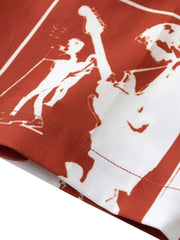 Portrait Pattern Short sleeved Shirt Streetwear