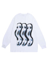 Spoof Portrait Crew Neck Sweatshirt Streetwear