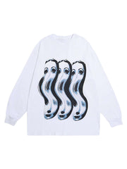 Spoof Portrait Crew Neck Sweatshirt Streetwear