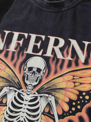Vintage Skull Crew Neck Sweatshirt Streetwear