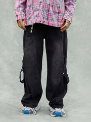 Washed Ripped Denim Jeans Streetwear