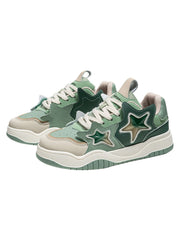 Vintage Star Sneakers Reflective Chunky Streetwear Style