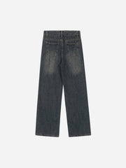 Airbrushed Pentagram Applique Jeans