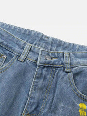 American Hip-Hop Painted Personalized Jeans
