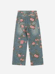 American Hip-Hop Vintage Rose Jeans