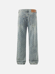 American Retro Floral Personalized Jeans