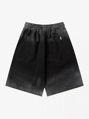 American Style Distressed Gradient Print Shorts