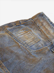 American Style Wasteland Style Wide-Leg Denim Jorts