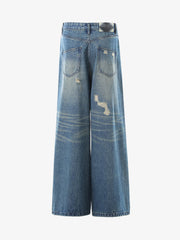 Vintage Distressed Draped Baggy Jeans