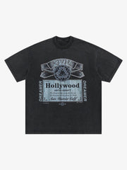 Vintage-Inspired Graphic Washed T-Shirt