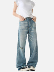 Basic Distressed Loose Jeans