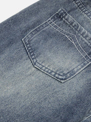 Basic Washed Low-Rise Jeans