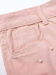 Beaded Straight Jeans