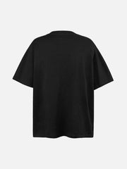 Black Graphic Crew Neck T-Shirt