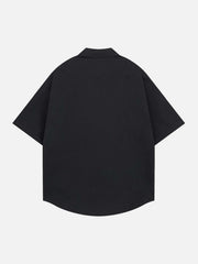 Bold Letter Graphic Short-Sleeve Shirt