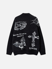 Butterfly Cross Knit Cardigan