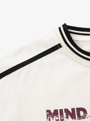 Hip-Hop Striped Fake Two-Piece Jersey Long-Sleeved T-Shirt