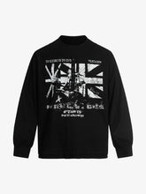 Double Collar Design Printed T-Shirt