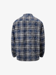 Yellow Plaid Letter Print Shirt