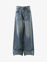 Street Washed Distressed Cat Whisker Jeans