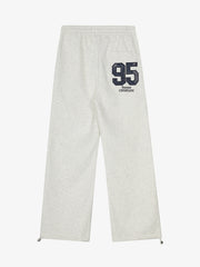Appliquéd Number Drawstring Casual Pants