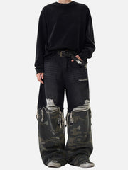 Camouflage Distressed Jeans