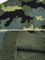 Camouflage Print Sweater
