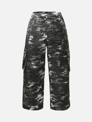 Camouflage Retro Multi-Pocket Cargo Pants