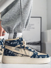 Cashew Flower High Top Platform Sports Shoes