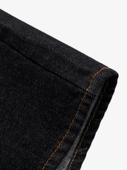Vintage Irregular Cut Scimitar Embroidered Jeans