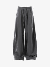 High Street Drawstring Design Pleated Flared Scimitar Pants