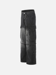 Chain Design Big Pockets Cargo Jeans