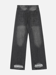 Circle Cut-Out Jeans