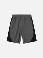 Color Blocking Drawstring Shorts