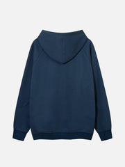 Color Blocking Gothic Letter Hoodie