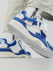 Color Blocking Thick Bottom Skate Shoes