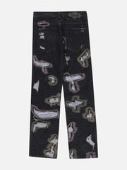 Colorful Hole Jeans