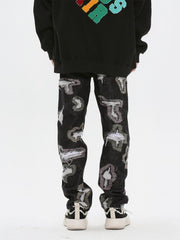 Colorful Hole Jeans